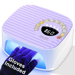 LimeGirl UV LED Nail Lamp front view showing compact design for home use.