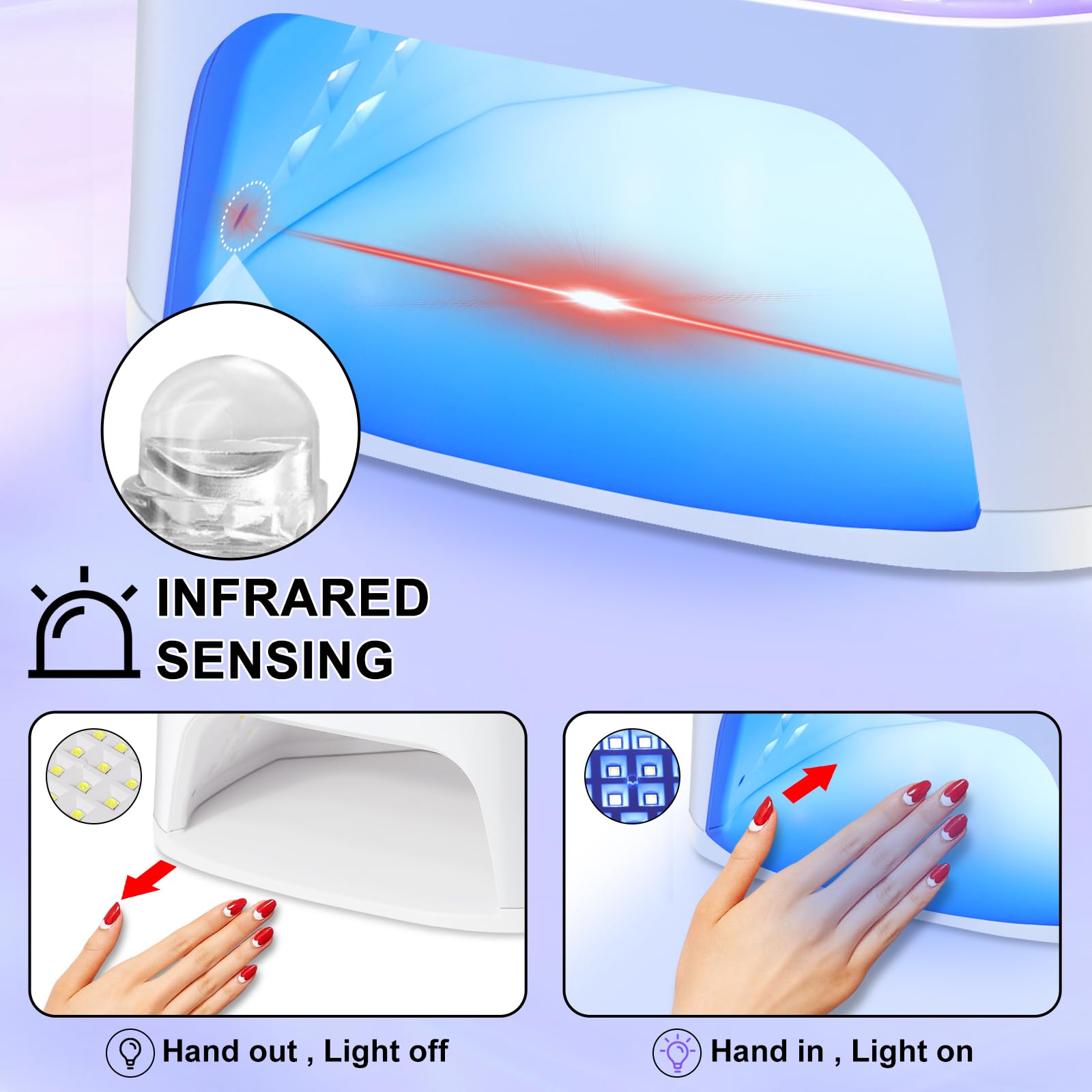 LimeGirl UV lamp top bead array for balanced curing across the surface.