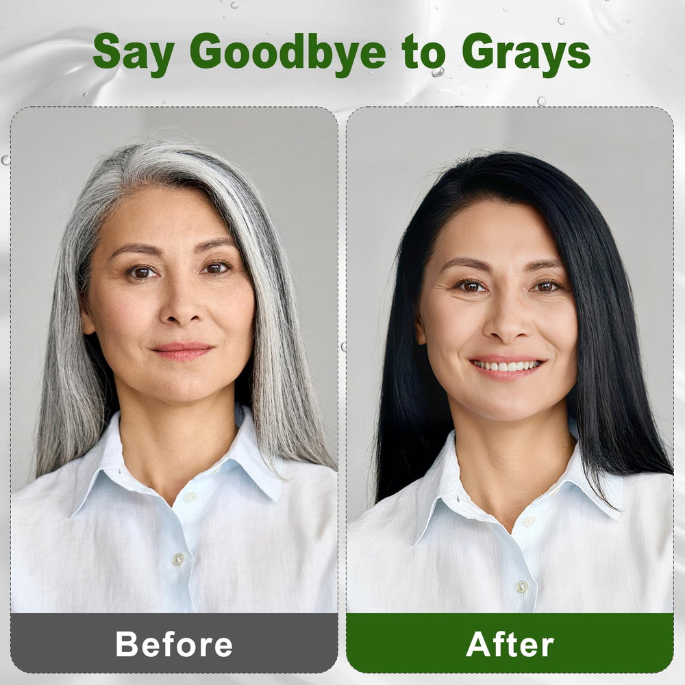 Limer Hair Dye Shampoo 3-in-1 application demonstrates simple color, cleansing, and conditioning steps.