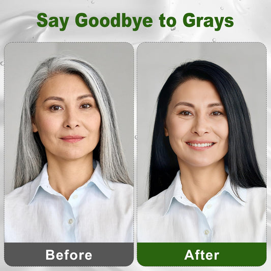 Limer Hair Dye Shampoo 3-in-1 application demonstrates simple color, cleansing, and conditioning steps.