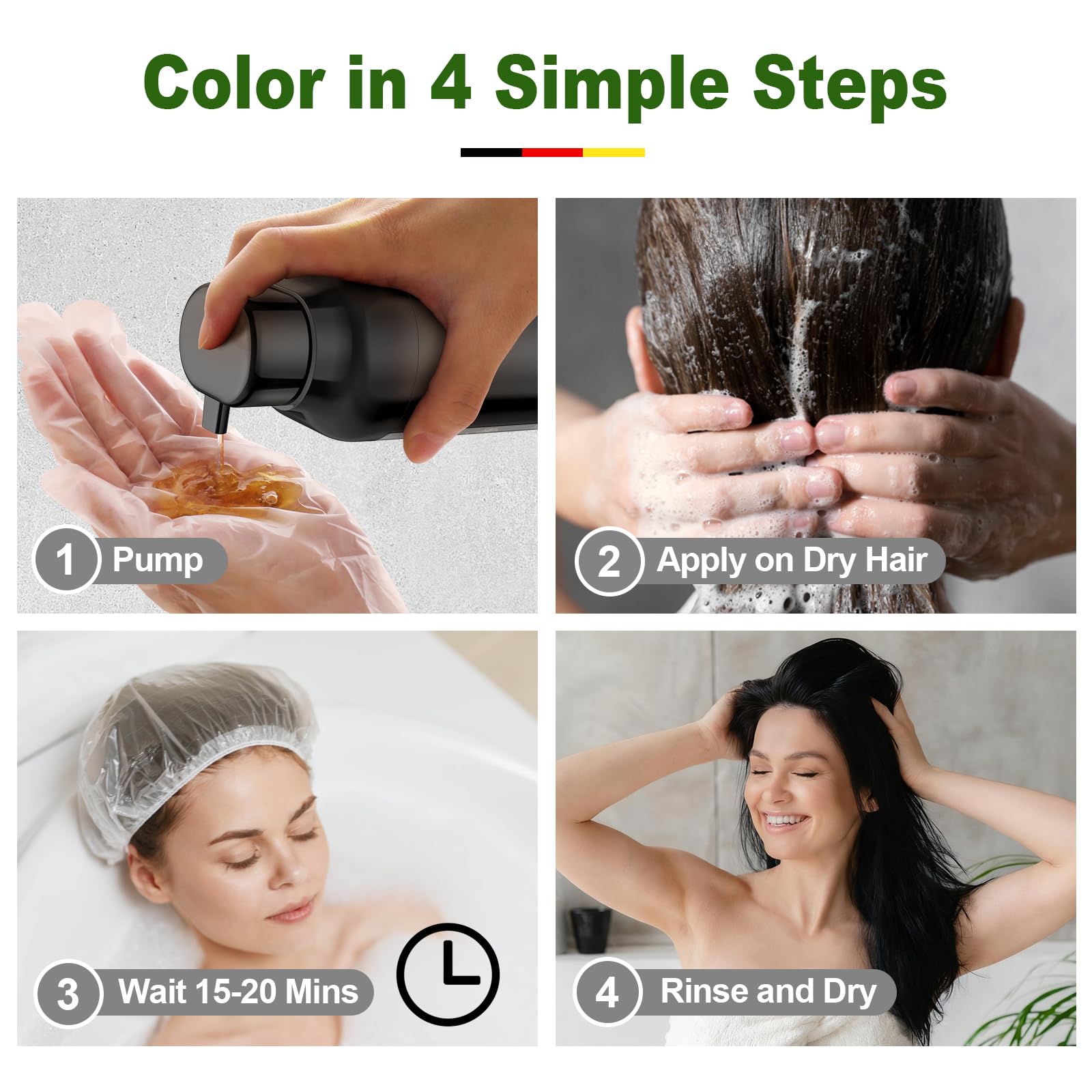 Limer Hair Dye Shampoo ammonia-free label emphasizes a mild color formula.