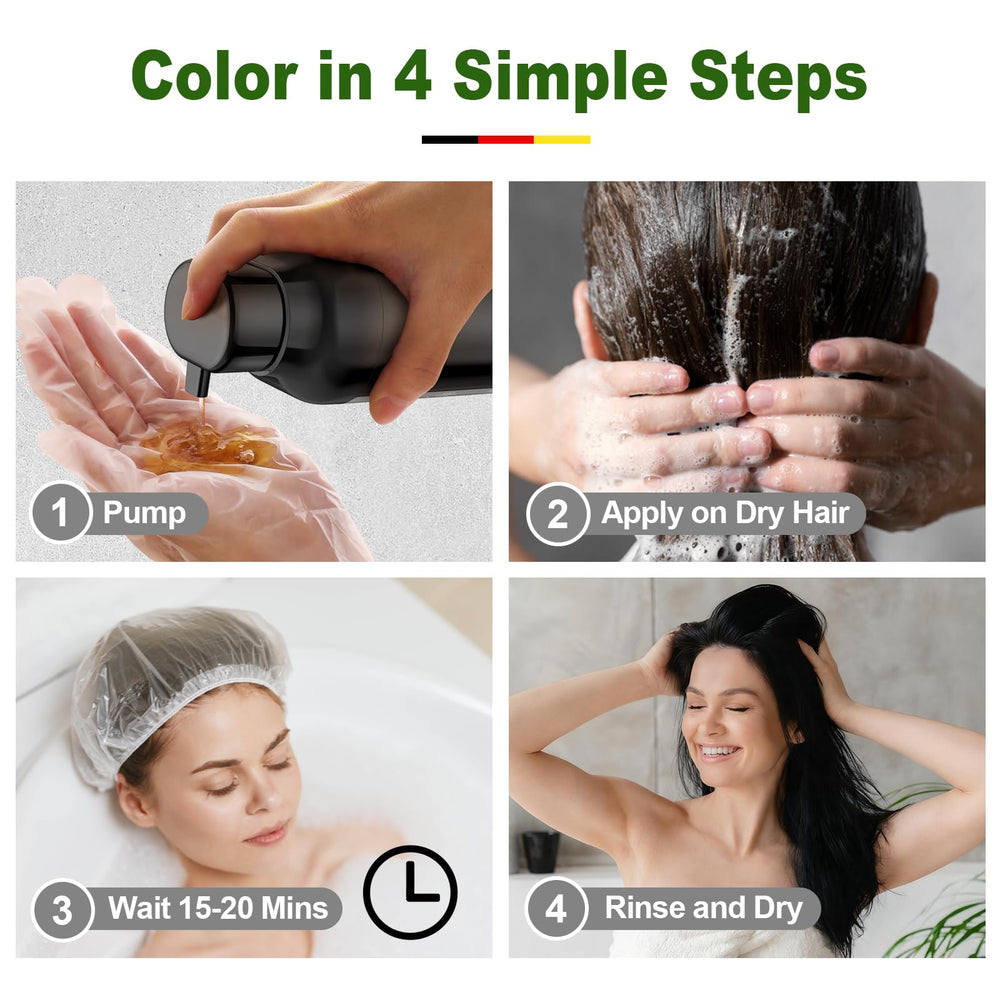Limer Hair Dye Shampoo ammonia-free label emphasizes a mild color formula.