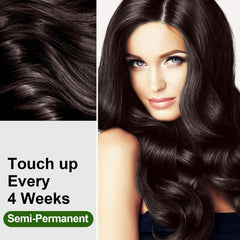 Limer hair dye shampoo pump demonstrates simple application for quick color refresh.