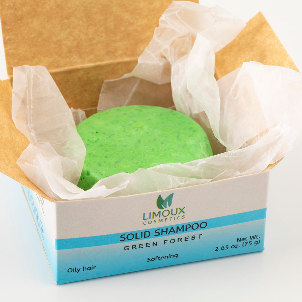 Limoux Solid Shampoo Green Apple bar for oily hair with refreshing cleanse