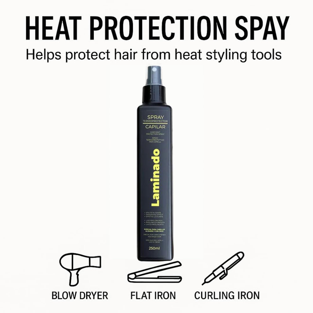 Lina Zapata heat protectant spray frizz-control finish for smoother strands