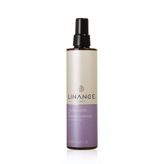 LINANGE Hydranourish A1 leave-in spray bottle for deep hydration and color protection