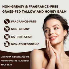 Linavora spatula enhances clean, precise balm application.