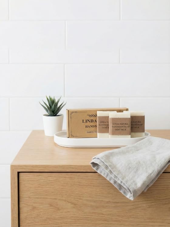 LINDA NATURA Safety Touch Collection box with minimalist design and clean ingredient emphasis.