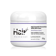 LINEDSON face hair inhibitor cream bottle with lavender for smoother skin after depilation