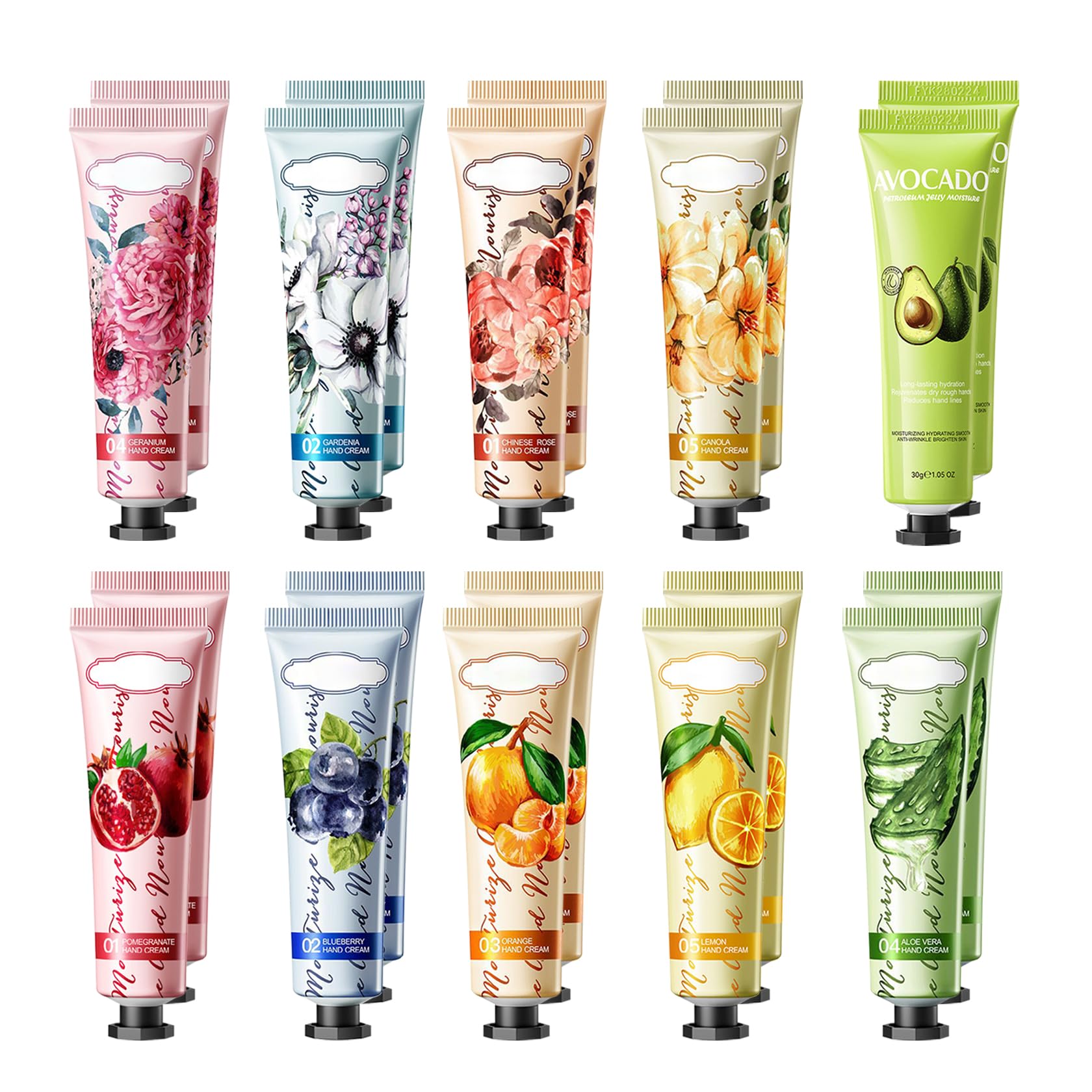 LingHaoLH 20-pack hand cream packaging with compact travel-size jars for quick hydration