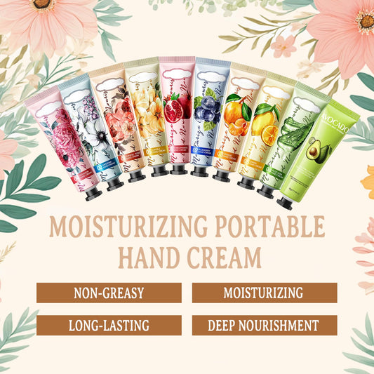 LingHaoLH travel-size hand cream application demonstrates on-the-go hydration