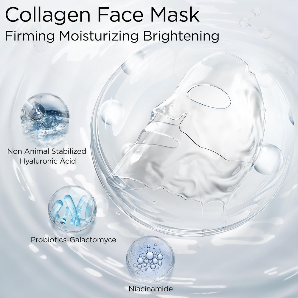 Lingmeier Hydrating Overnight Collagen Mask features 80,000ppm peptides for elasticity