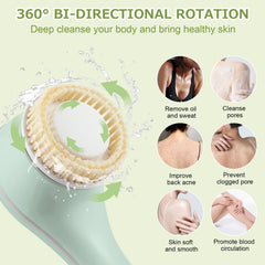 LINGSFIRE 360-degree rotation delivers deep cleaning and quick exfoliation.
