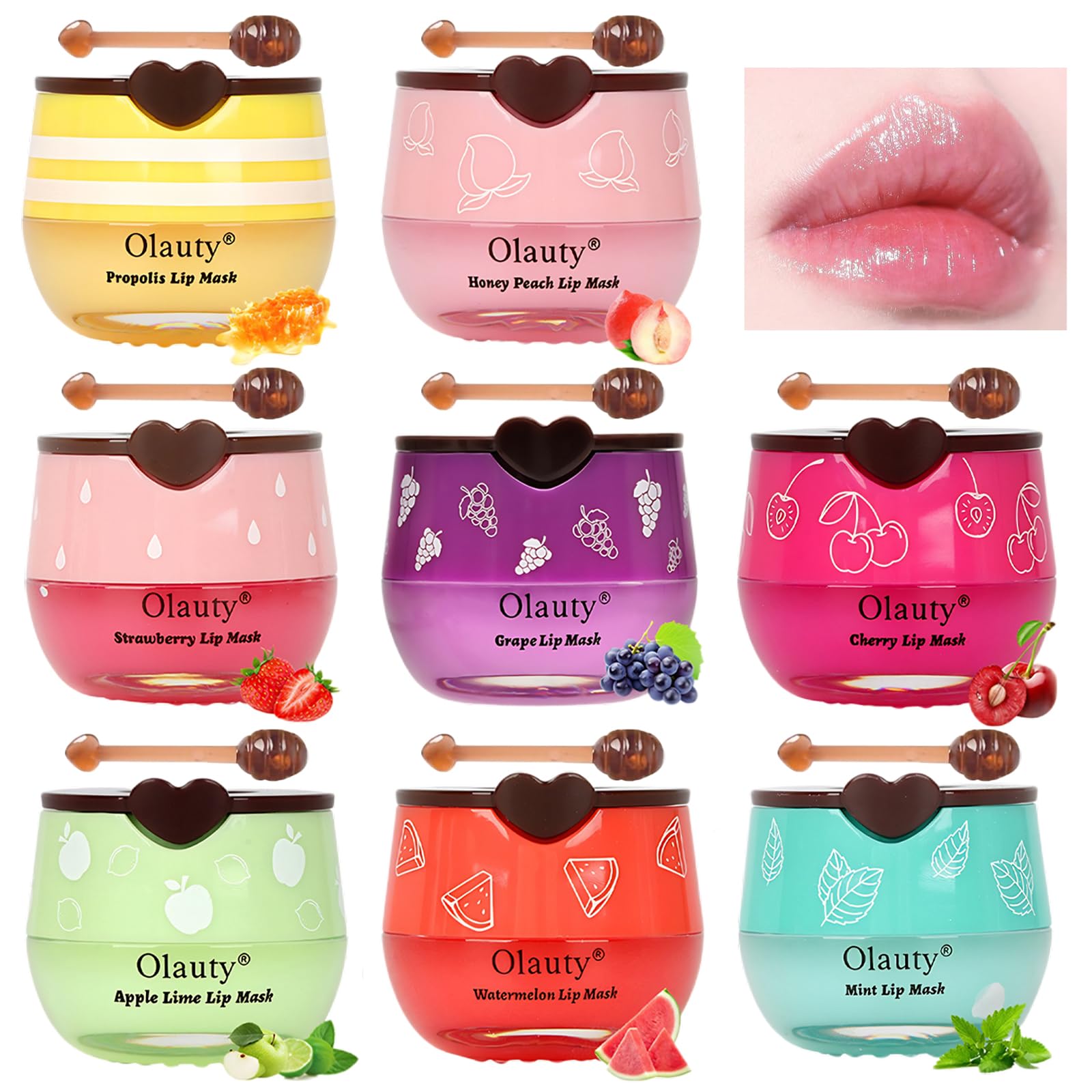 Lingyun Bee Lip Balm Honey Pot strawberry flavor for daily moisture and soft lips.