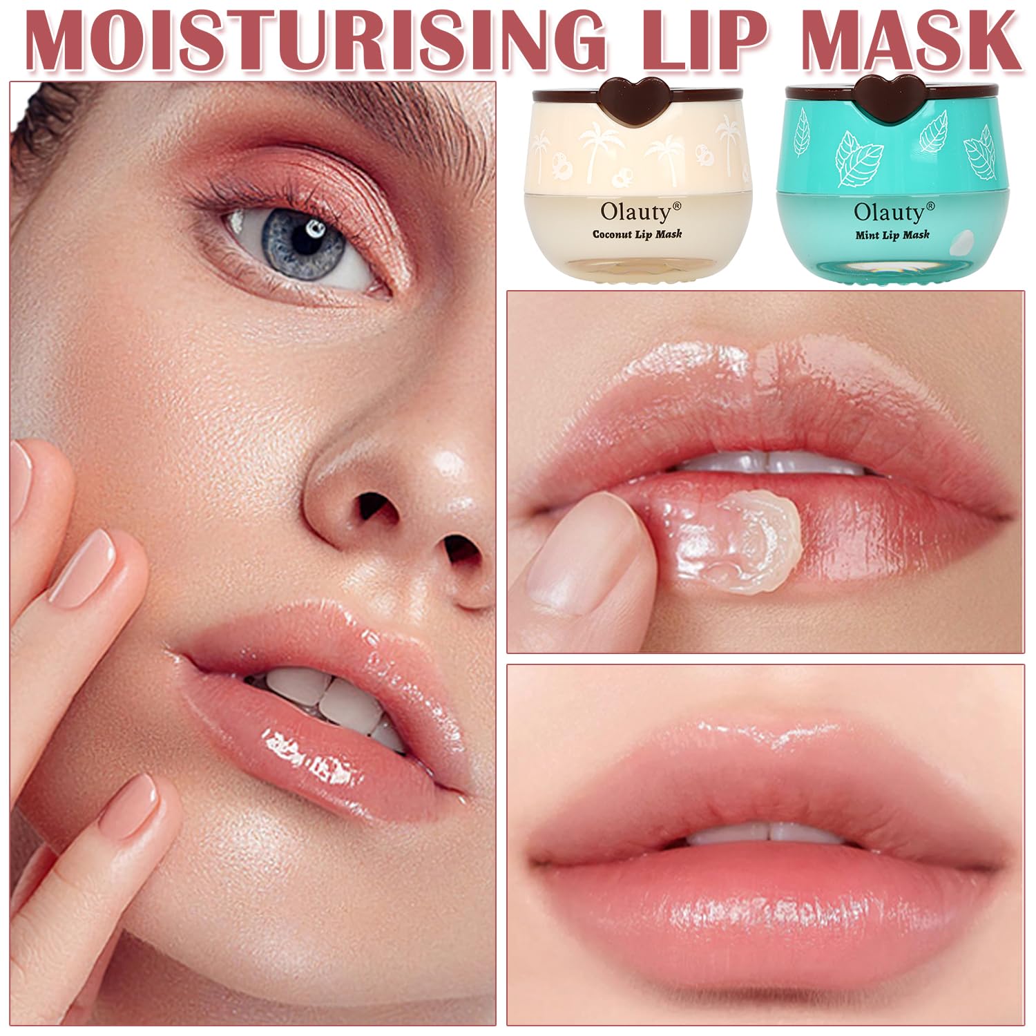 Lingyun Fruit Extract Labels highlight strawberry, apple, watermelon for nourishing lip moisture