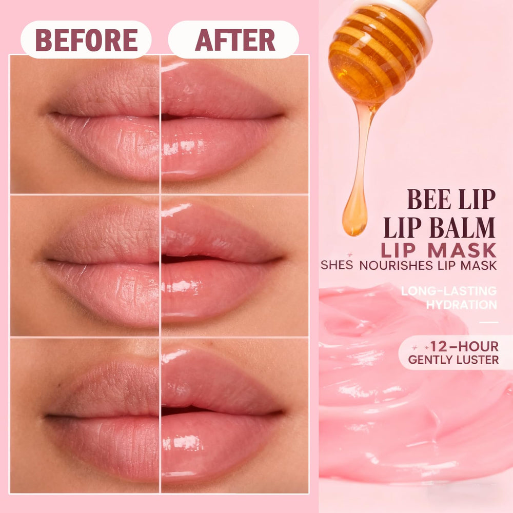 Lingyun Lip Balm Honey Pot Cherry close-up boosts lip suppleness.