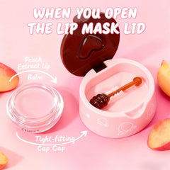 Lingyun Lip Balm Honey Pot Mint close-up cools and nourishes lips.