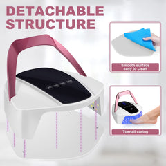 Linssy 96W cordless nail lamp with dual USB ports