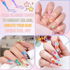Linyuant DIY creative designs with flowers, lines, dots, and gradients.