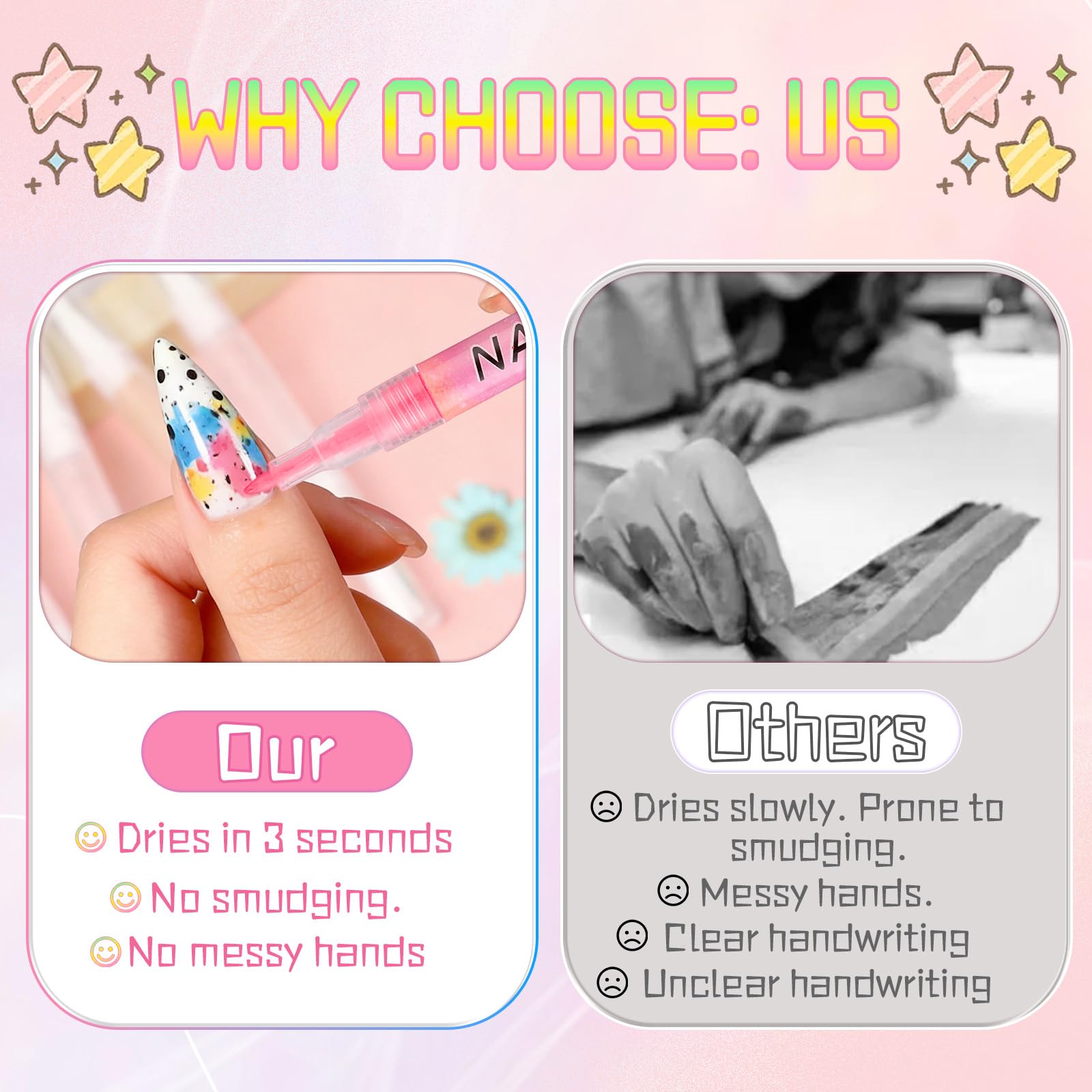 Linyuant quick-dry nail art pens for faster manicures.