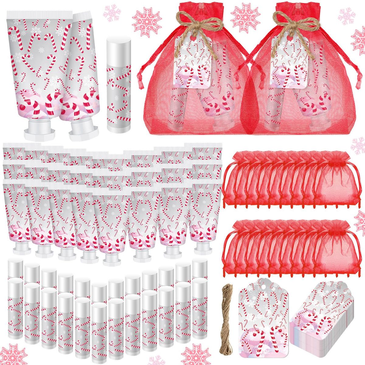 Linyuthia Christmas candy cane hand cream with festive design for quick moisture