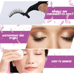 Close up of Linyuthia lashes with natural band