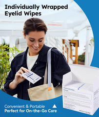 Linzercin Eyelid Cleansing Wipes travel essentials ready in a compact package.