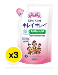 LION Kirei Kirei foaming hand soap refill foaming texture for easy cleansing.