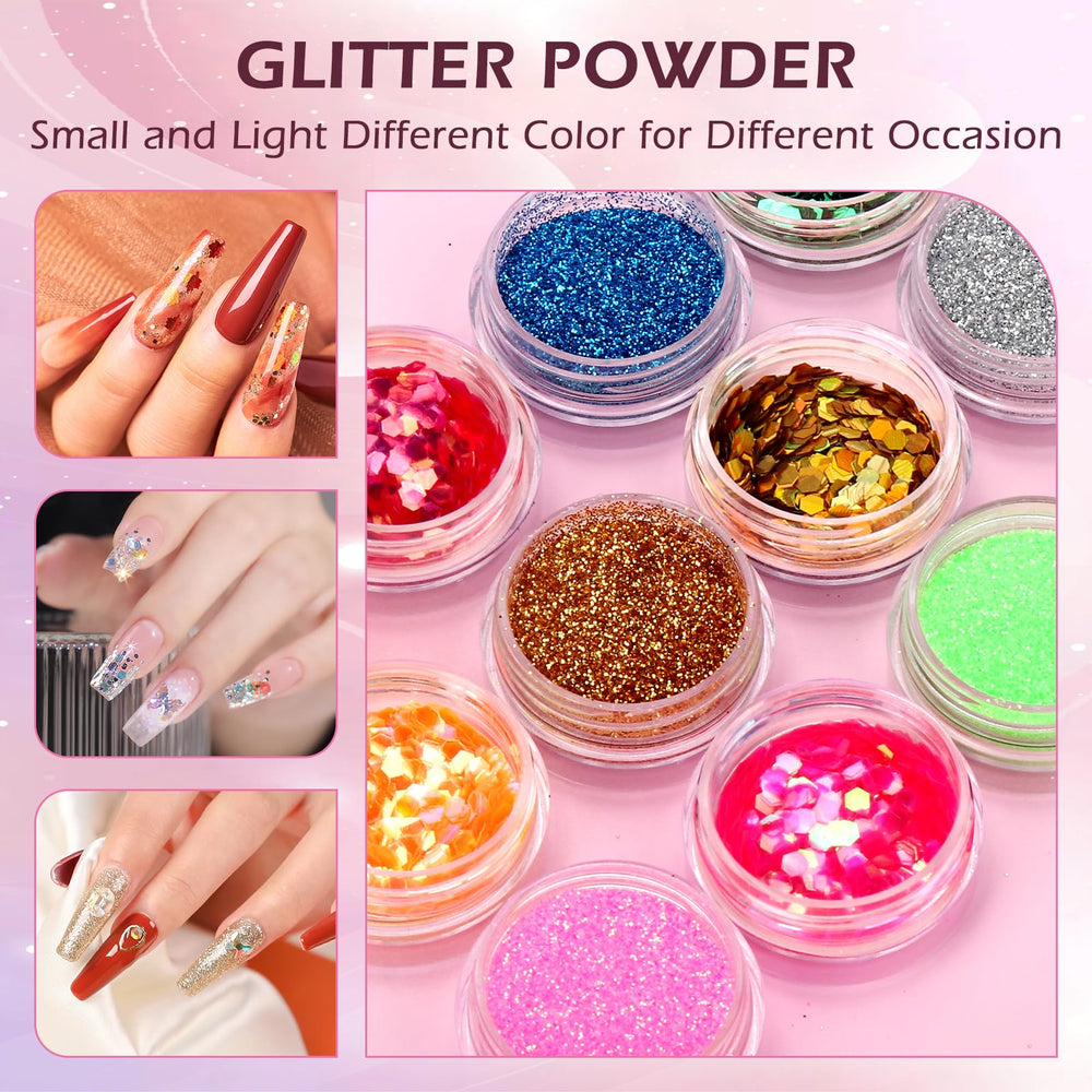 Lionvision kit contents include acrylic powders and liquids for realistic practice
