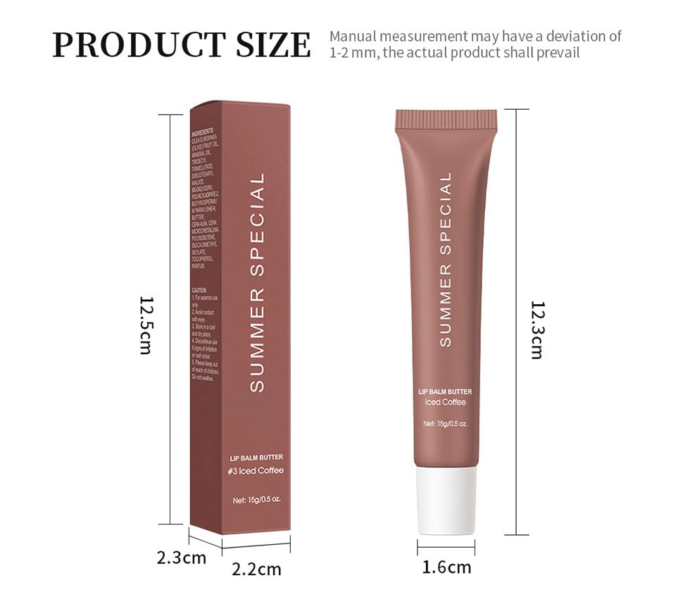 5-Color Summer Special Lip Balm application close-up for creamy texture.