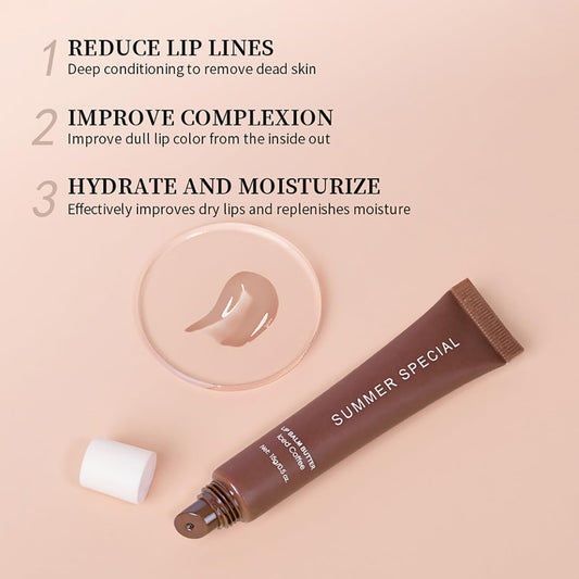 5-Color Summer Special Lip Balm Mint Clear swipe highlighting refreshing shine.