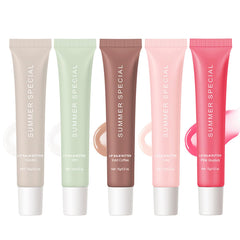 5-Color Summer Special Lip Balm Vanilla Nude swatch for daily hydration.