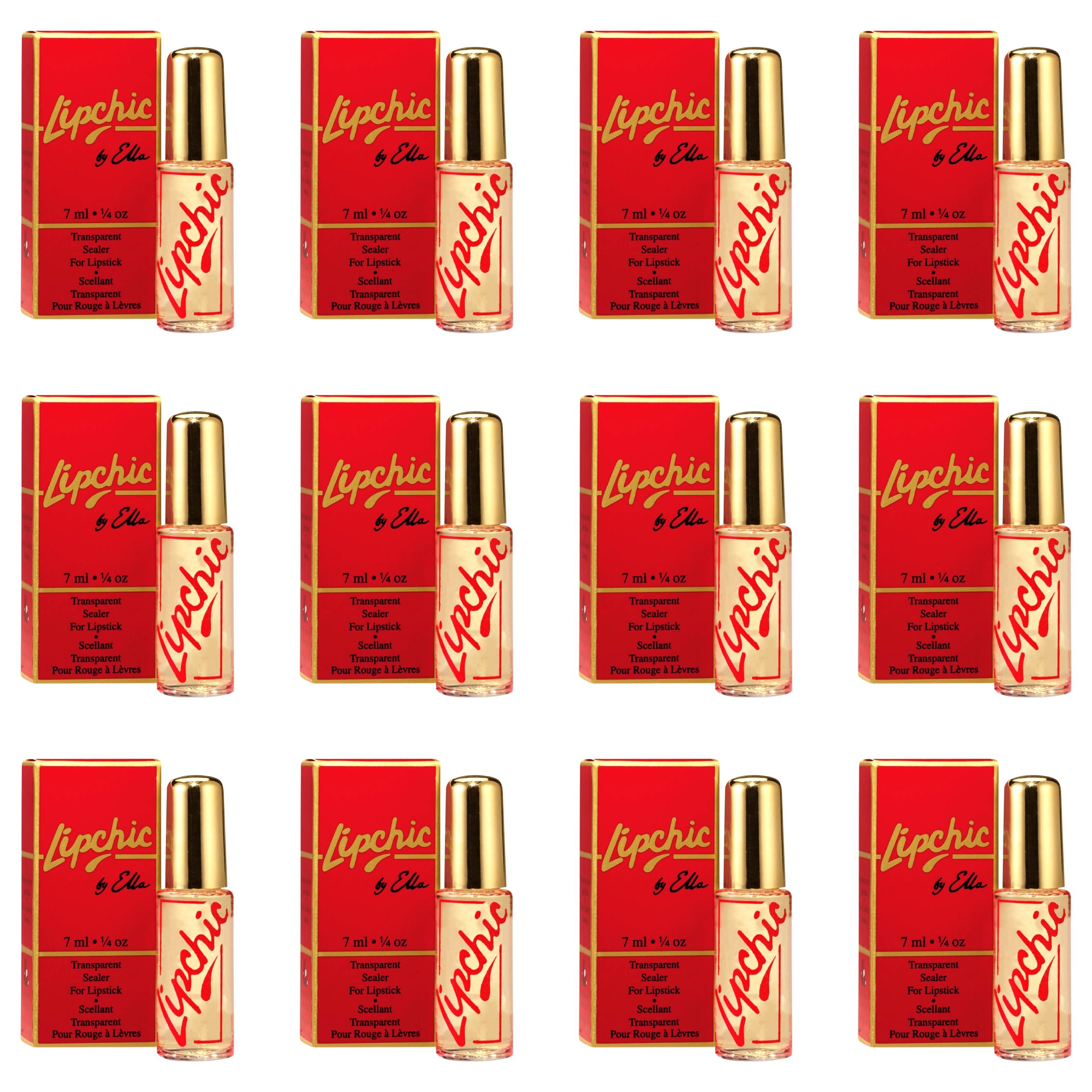 Lip Chic by Ella 12-pack box front showcases branding and packaging for easy recognition.