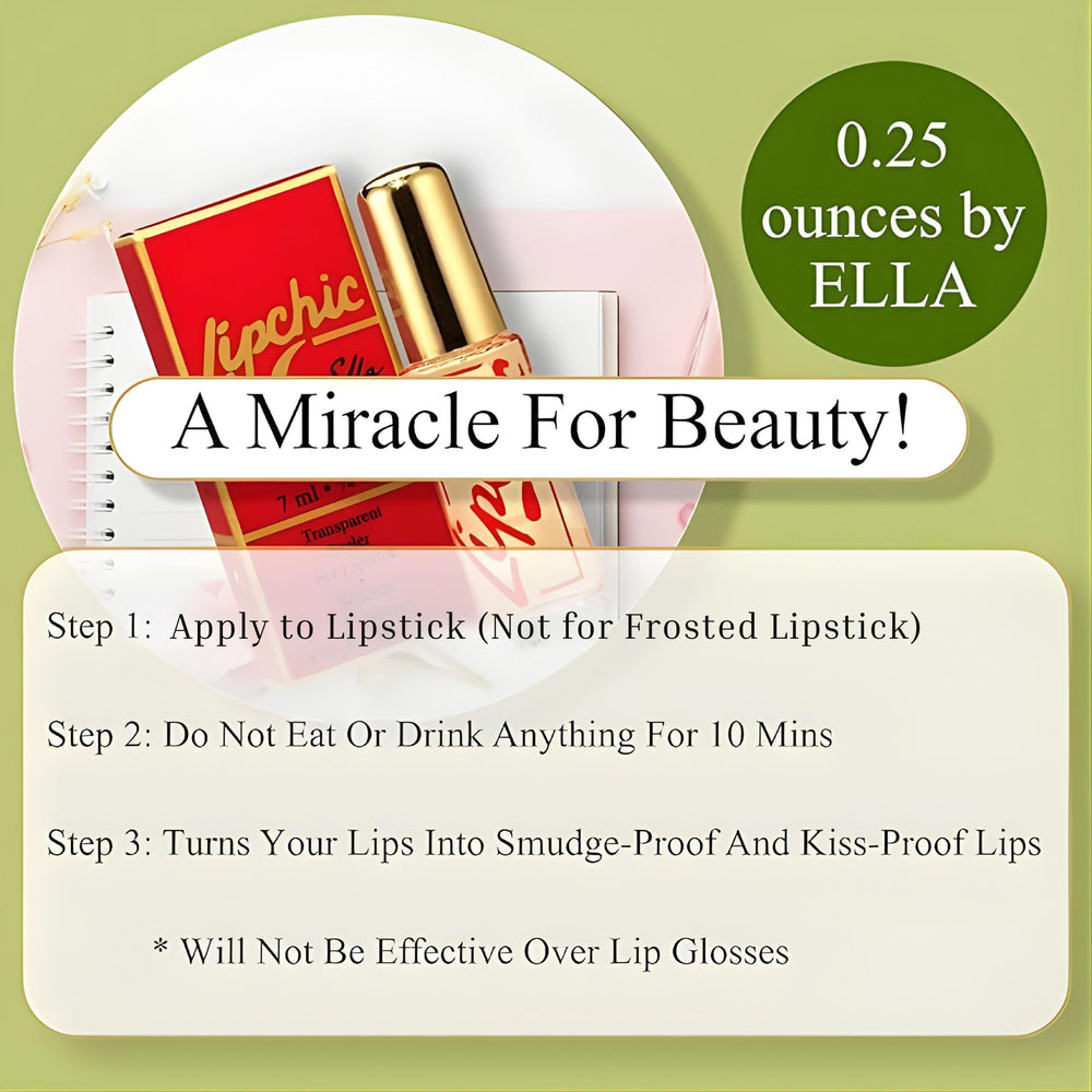 Lip Chic by Ella packaging back highlighting product details and branding.