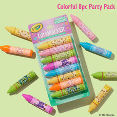 Lip Smacker moisturizing balm gloss finish shown for smooth lips and shine.