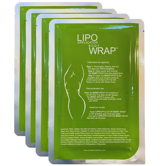 Lipo Applicator Ultimate Wrap on stomach area for a firmer silhouette and smoother skin.