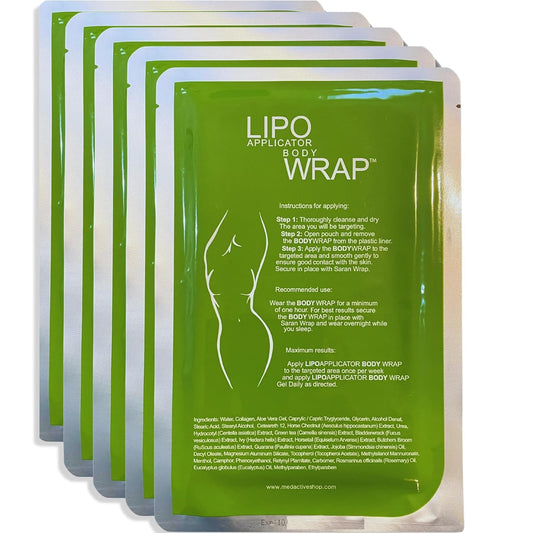 Lipo Applicator wrap on stomach for targeted contouring and smoother skin