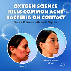 Liquid Oxygen Hydrating Moisturizer being absorbed quickly for balanced hydration.