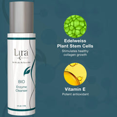 Lira Clinical BIO Enzyme Cleanser balances oil while cleansing impurities for a clearer complexion.