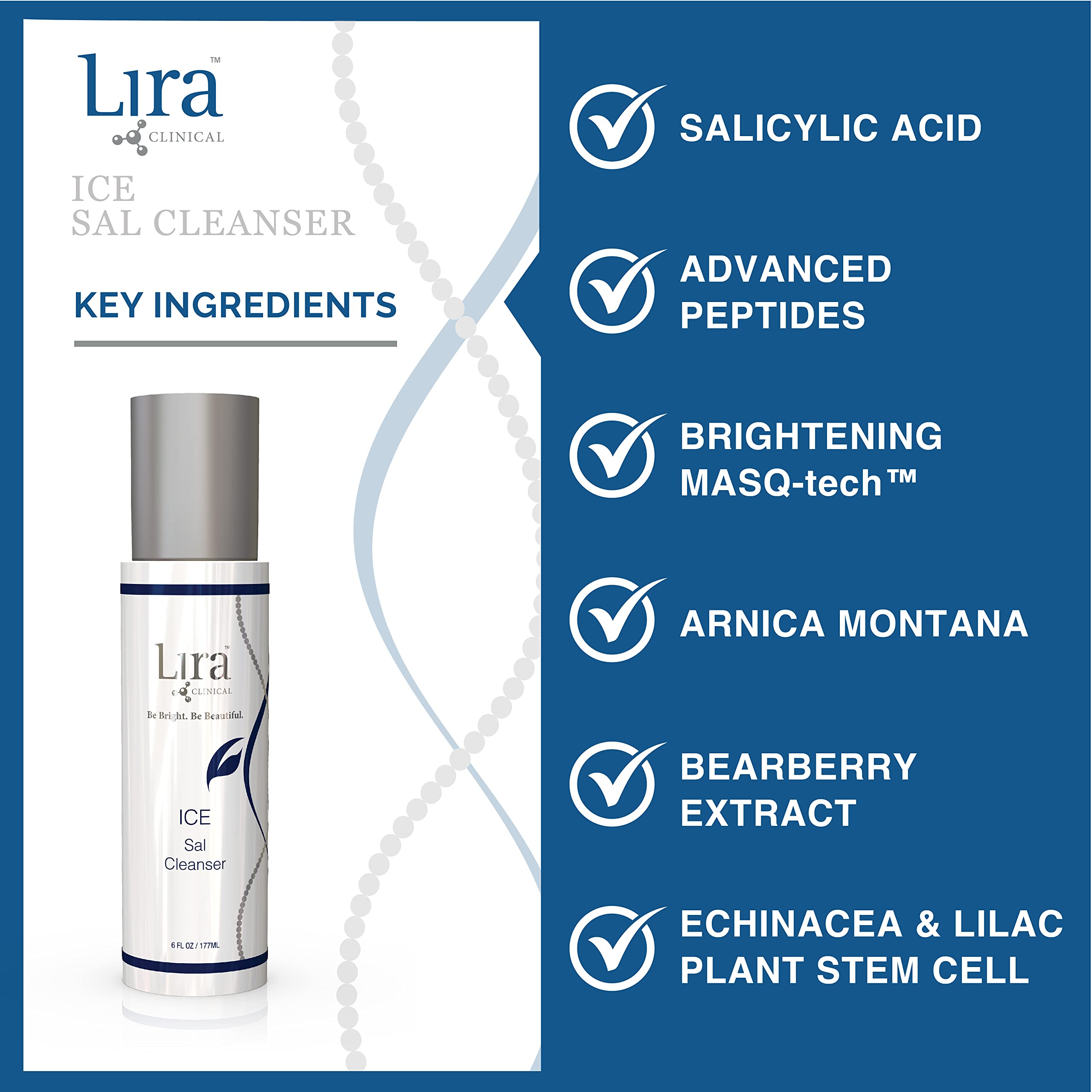 Lira Clinical ICE Sal Cleanser travel size offers a cooling daily cleanse on the go