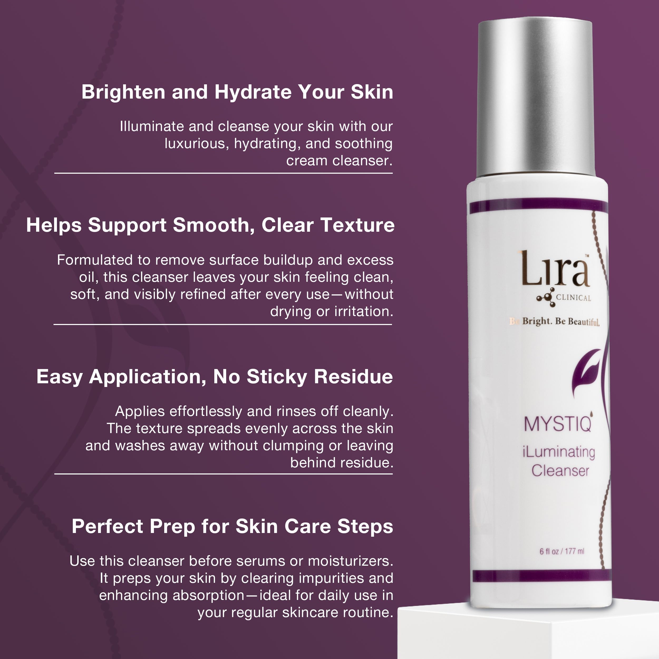 Lira Clinical MYSTIQ orange plant stem cells close-up with nourishing blend