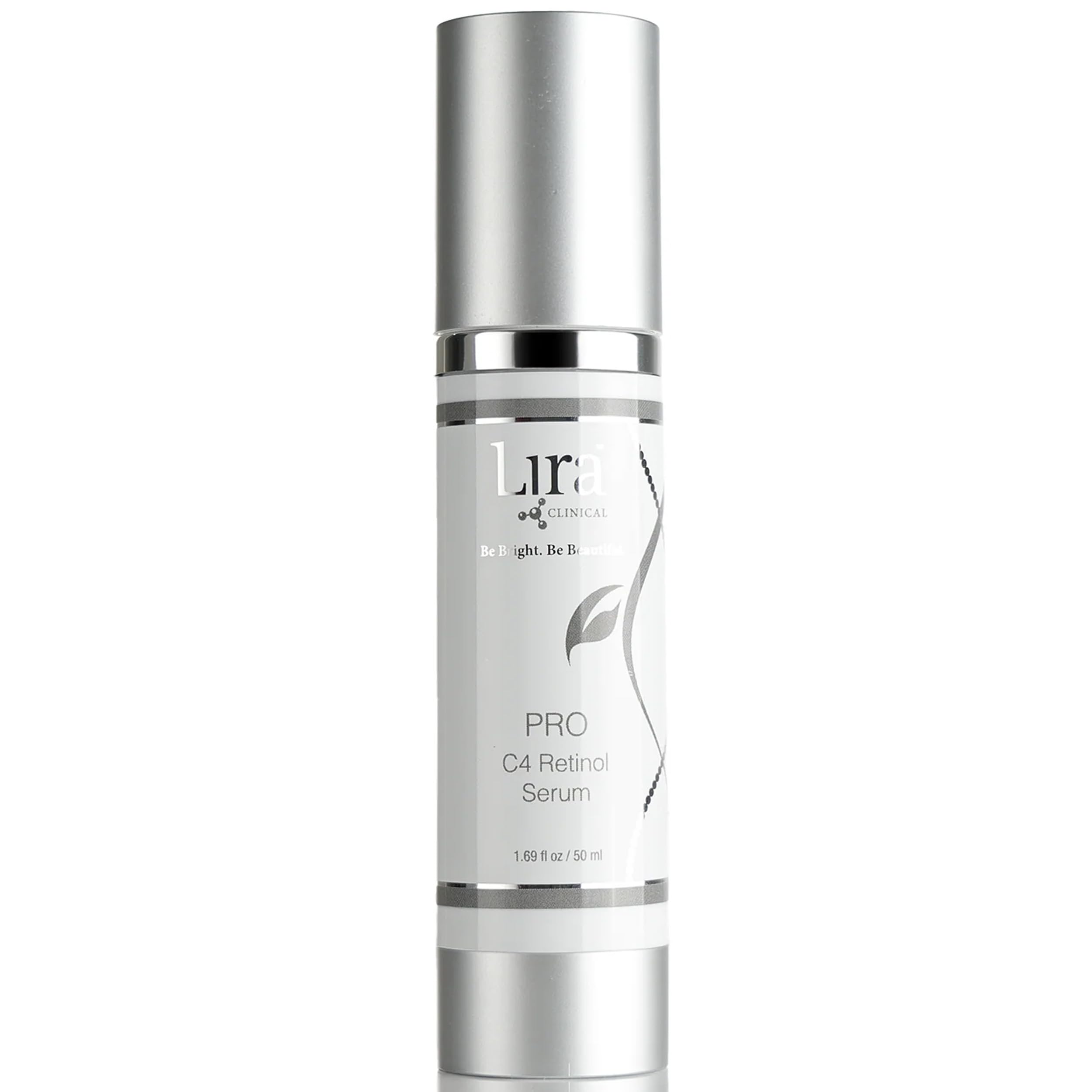 Lira Clinical Pro C4 Retinol Serum bottle showing antioxidant-rich formula for brightening