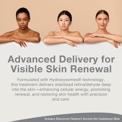 Lira Clinical PRO Retinal-Plus application swatch suggests quick absorption and a silken finish.