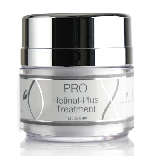 Lira Clinical PRO Retinal-Plus bottle close-up showing potential for smoother, brighter skin.