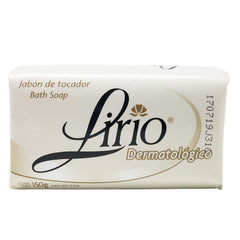 Lirio Dermatologico bar soap with glycerin creates a gentle, hydrating lather.