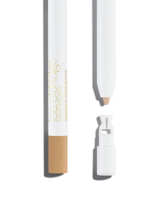 Lisa Eldridge Pinpoint Concealer creamy gel formula blends into skin with a soft-matte finish.