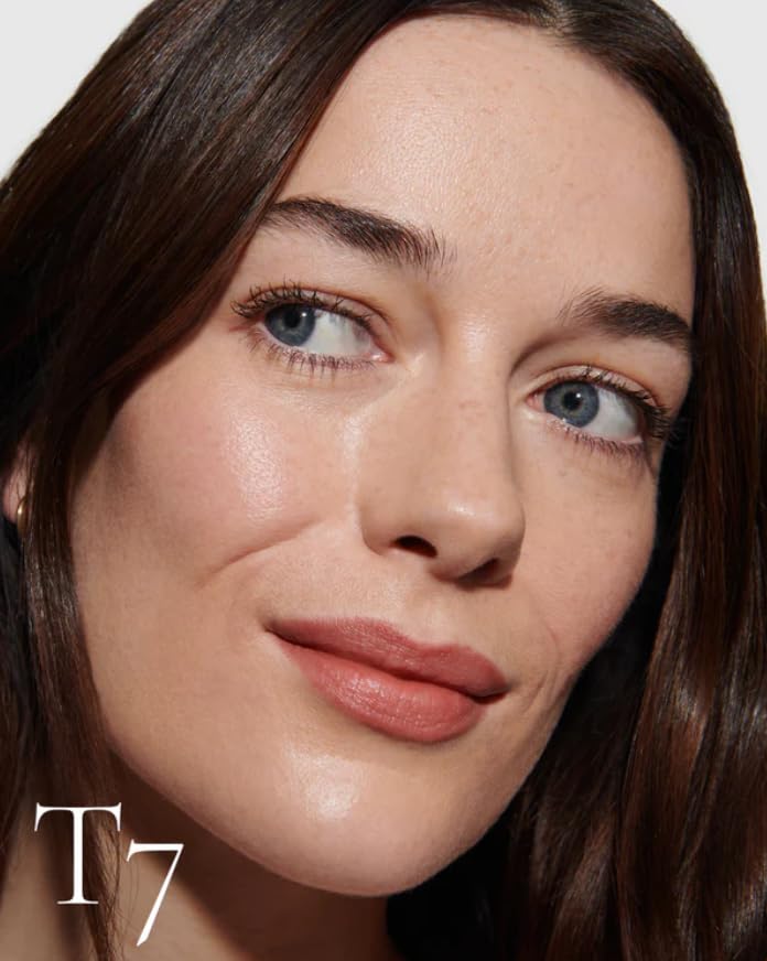 Lisa Eldridge Seamless Skin Tint on-the-go finish highlights portable all-day luminosity.