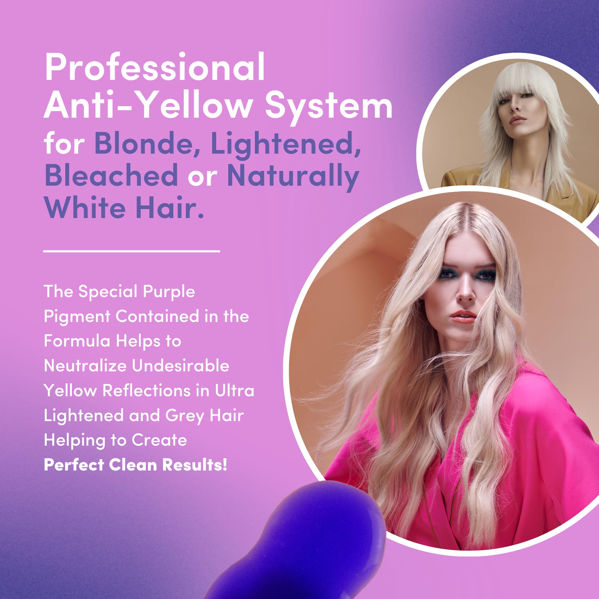 Lisap silver-blonde hair tone on luminous locks