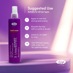 Lisap straight finish after styling for smooth, glossy hair.