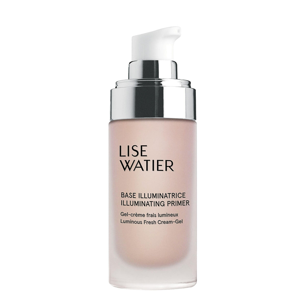 Lise Watier Illuminating Primer bottle closeup showing soft glow